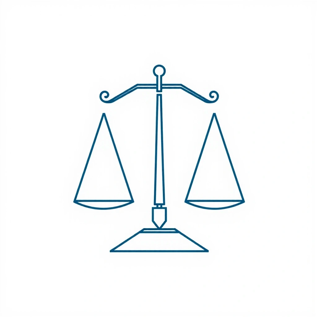 Rechtliche Waage Symbol